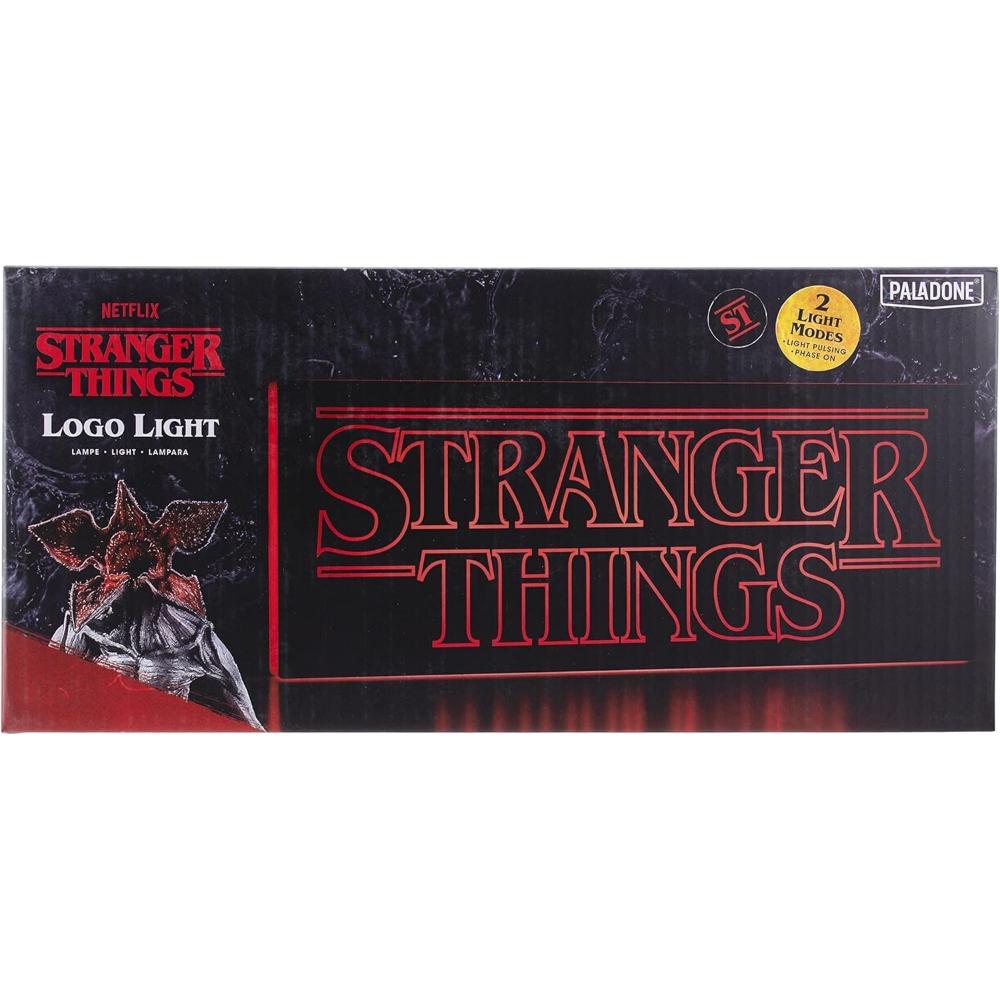 Paladone Stranger Things Logo Light, LED Tabletop Decorative Lamp, Battery Powered