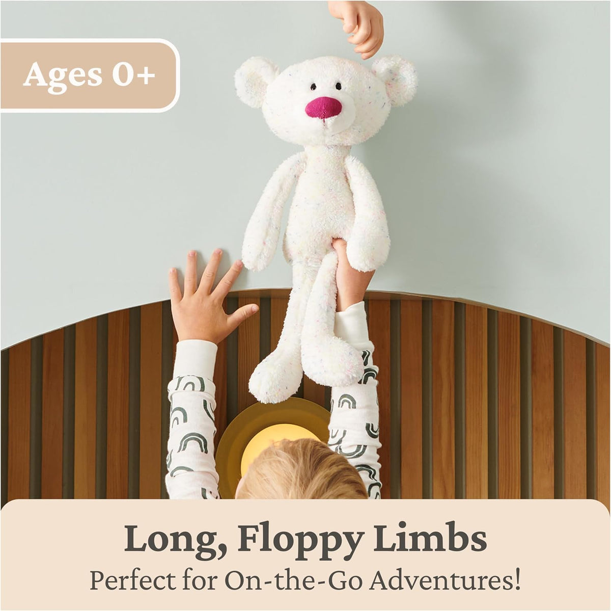 Gund Toothpick Confetti Teddy Bear Kids Soft Toy – 38 cm – White