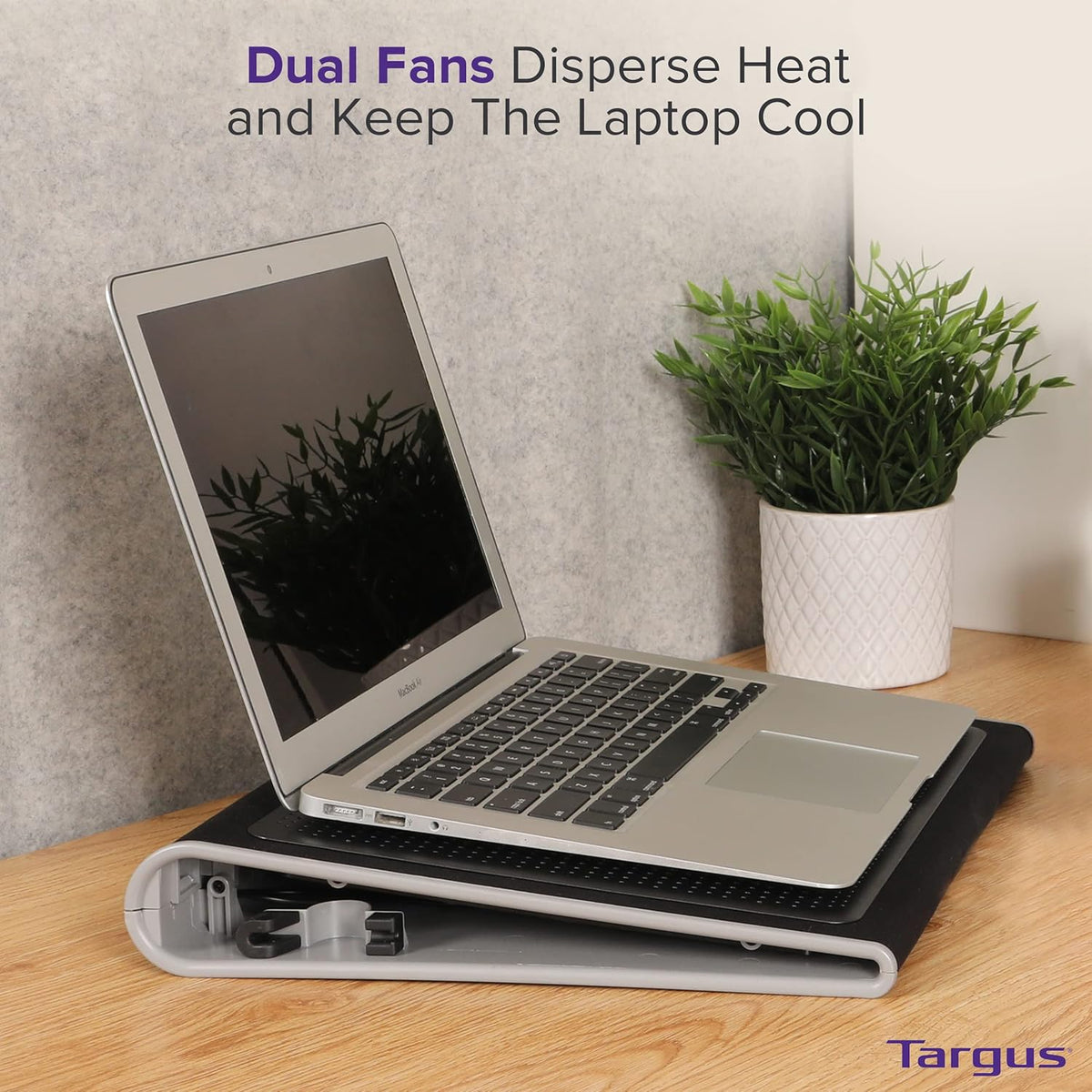 Targus Chill Mat Cooling Stand with 2 Fans Neoprene Cushioning and Anti Slip Rubber Stops