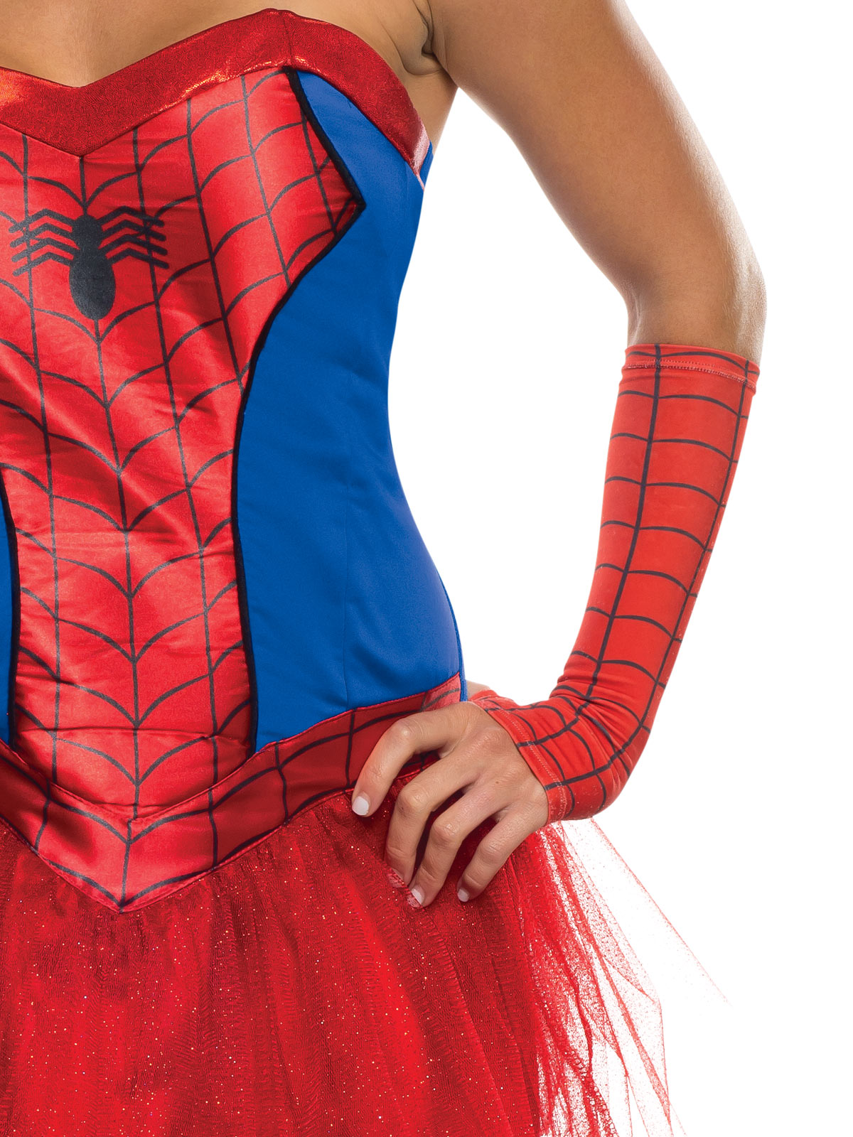 Spider Lady Costume for Adults Dress with Tutu Gauntlets Eye Mask Superhero
