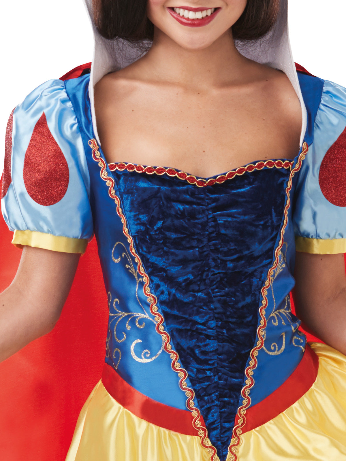Snow White Costume for Adults Princess Dress with Cape and Headband Fairytale