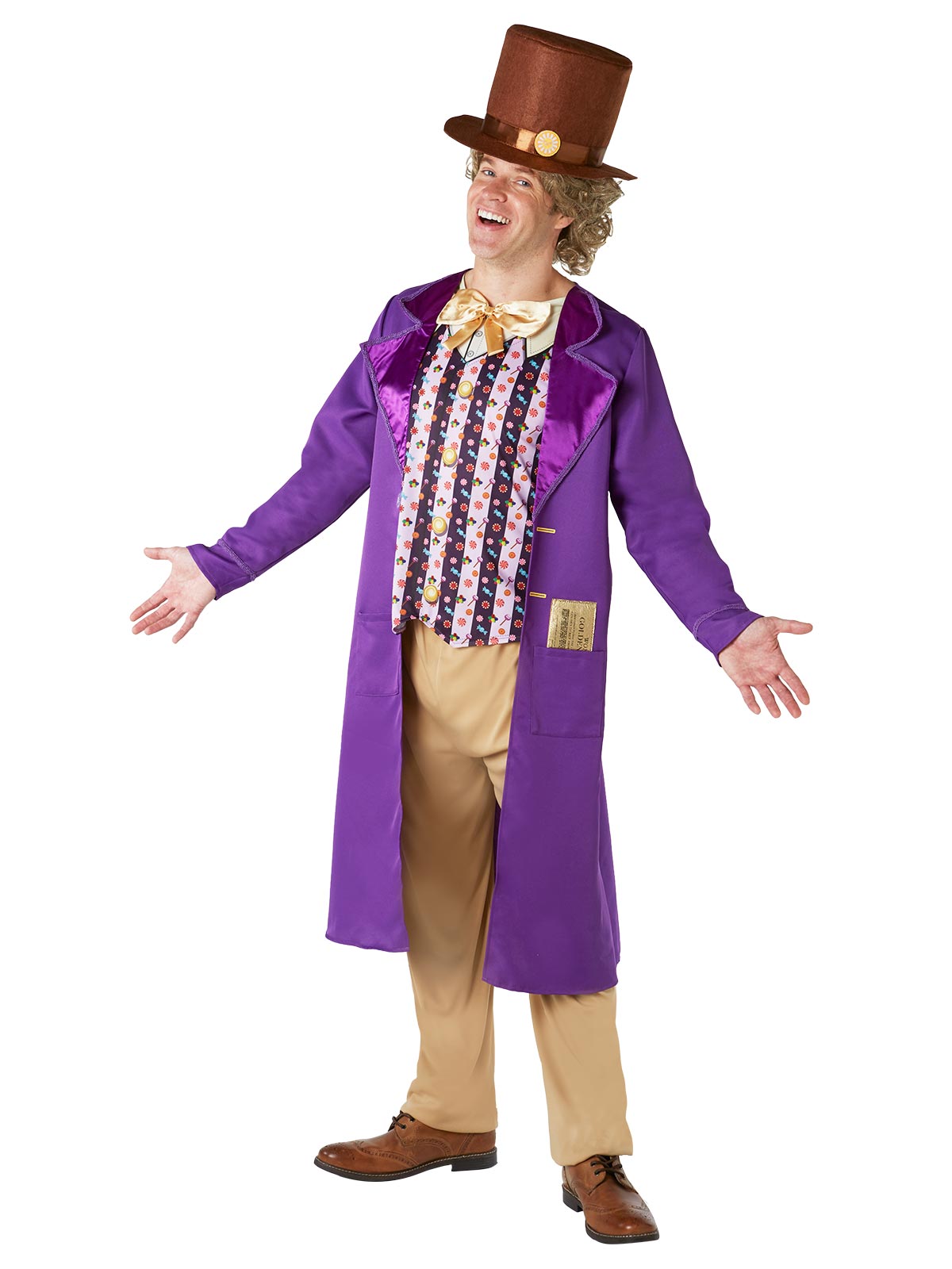 Willy Wonka Deluxe Adult Costume with Top Hat and Tailcoat