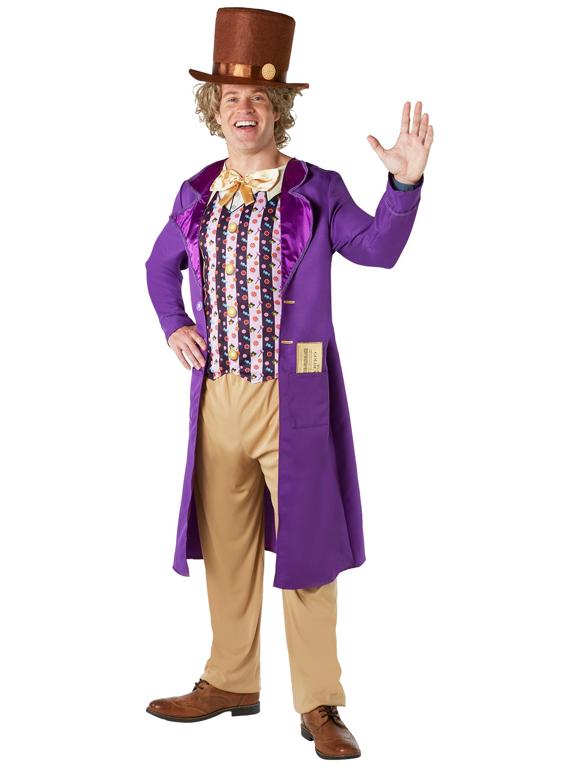 Willy Wonka Deluxe Adult Costume with Top Hat and Tailcoat