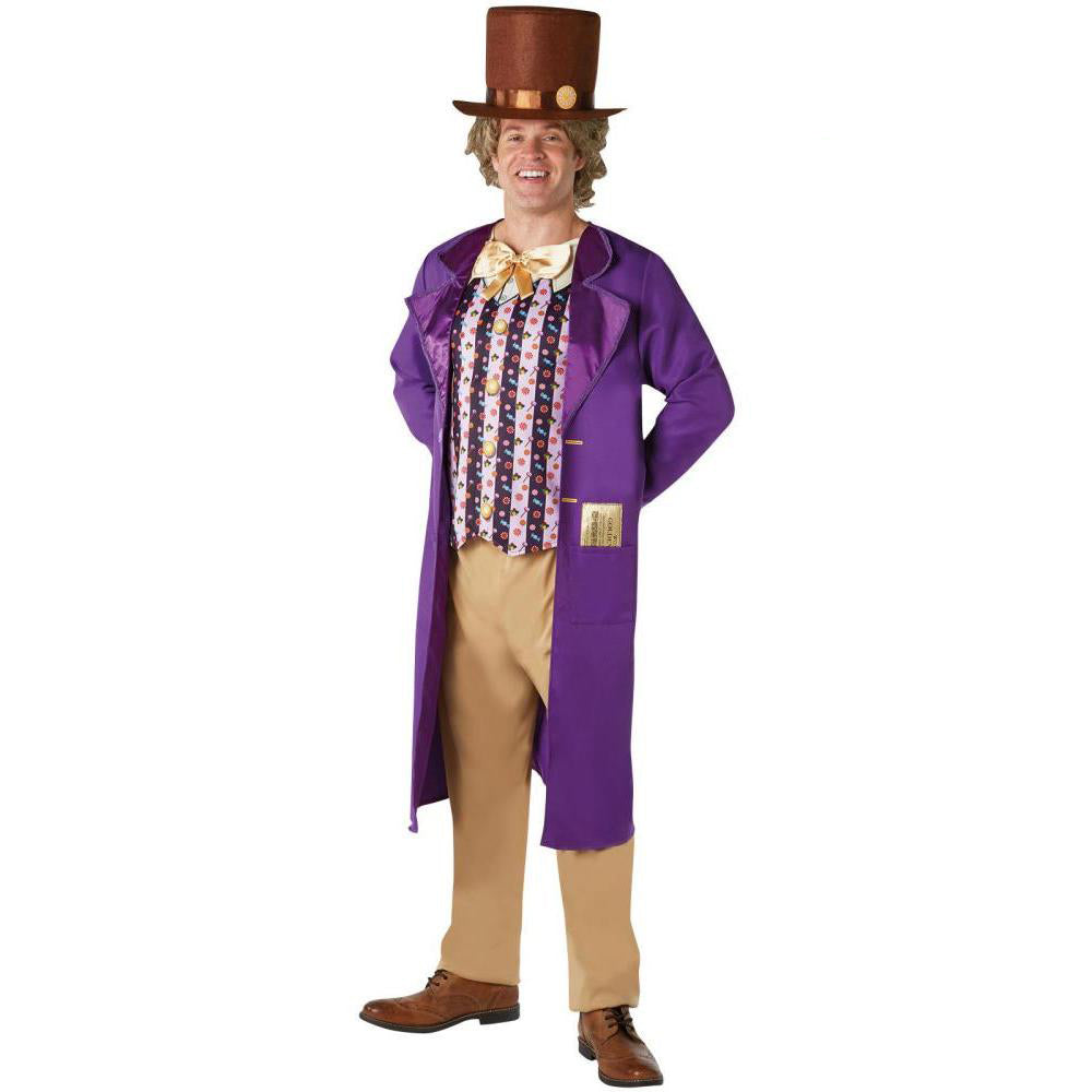 Willy Wonka Deluxe Adult Costume with Top Hat and Tailcoat