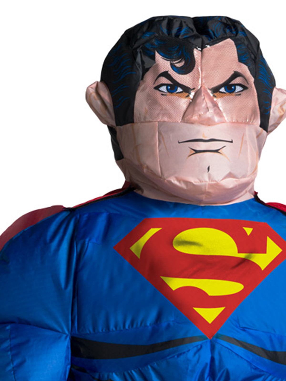 Superman Inflatable Costume Top for Adults with Cape and Fan Muscle Effect
