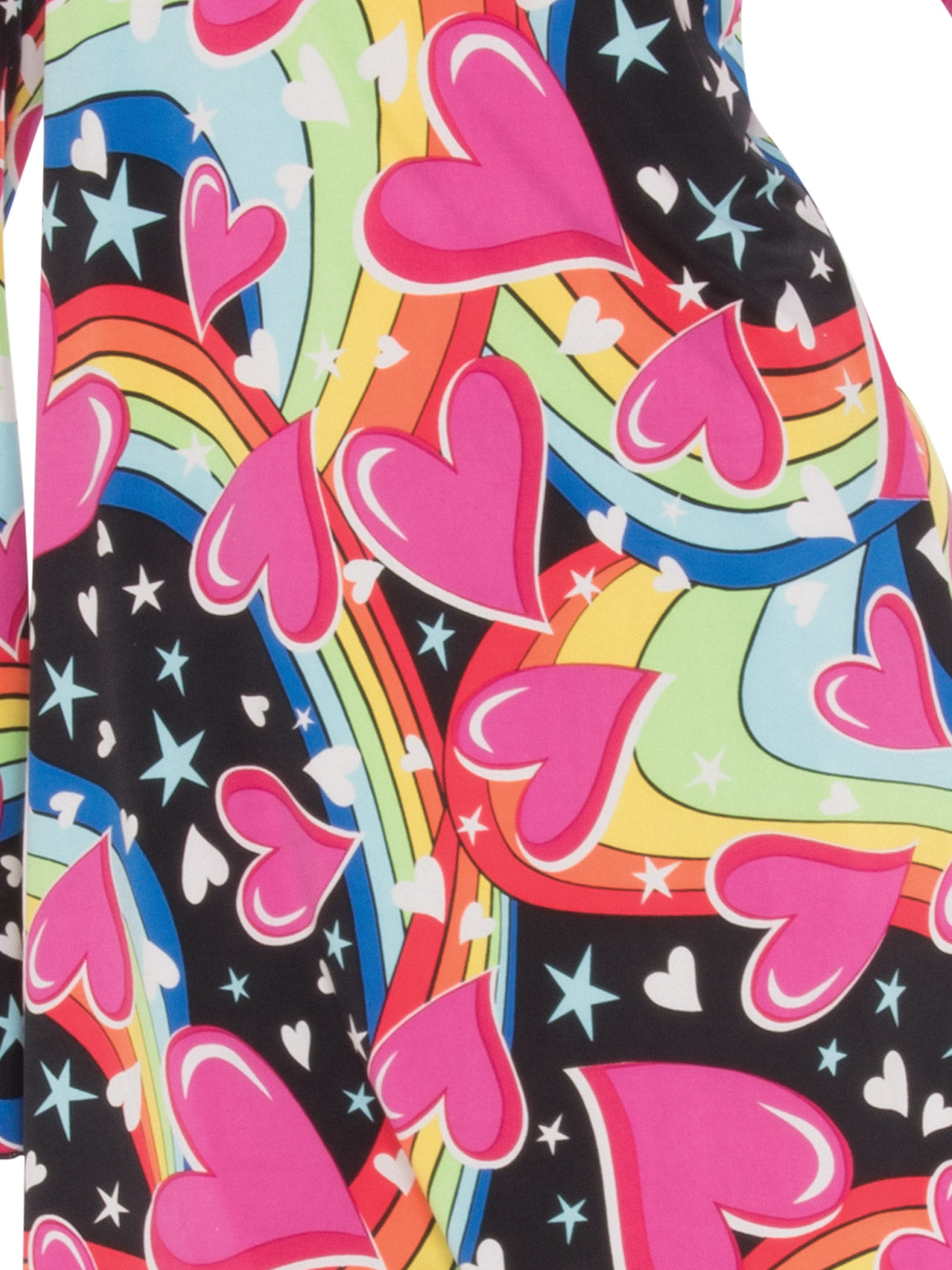 Women's 60s Go Go Girl Costume – Colourful Mini Dress with Head Scarf Multi Colour