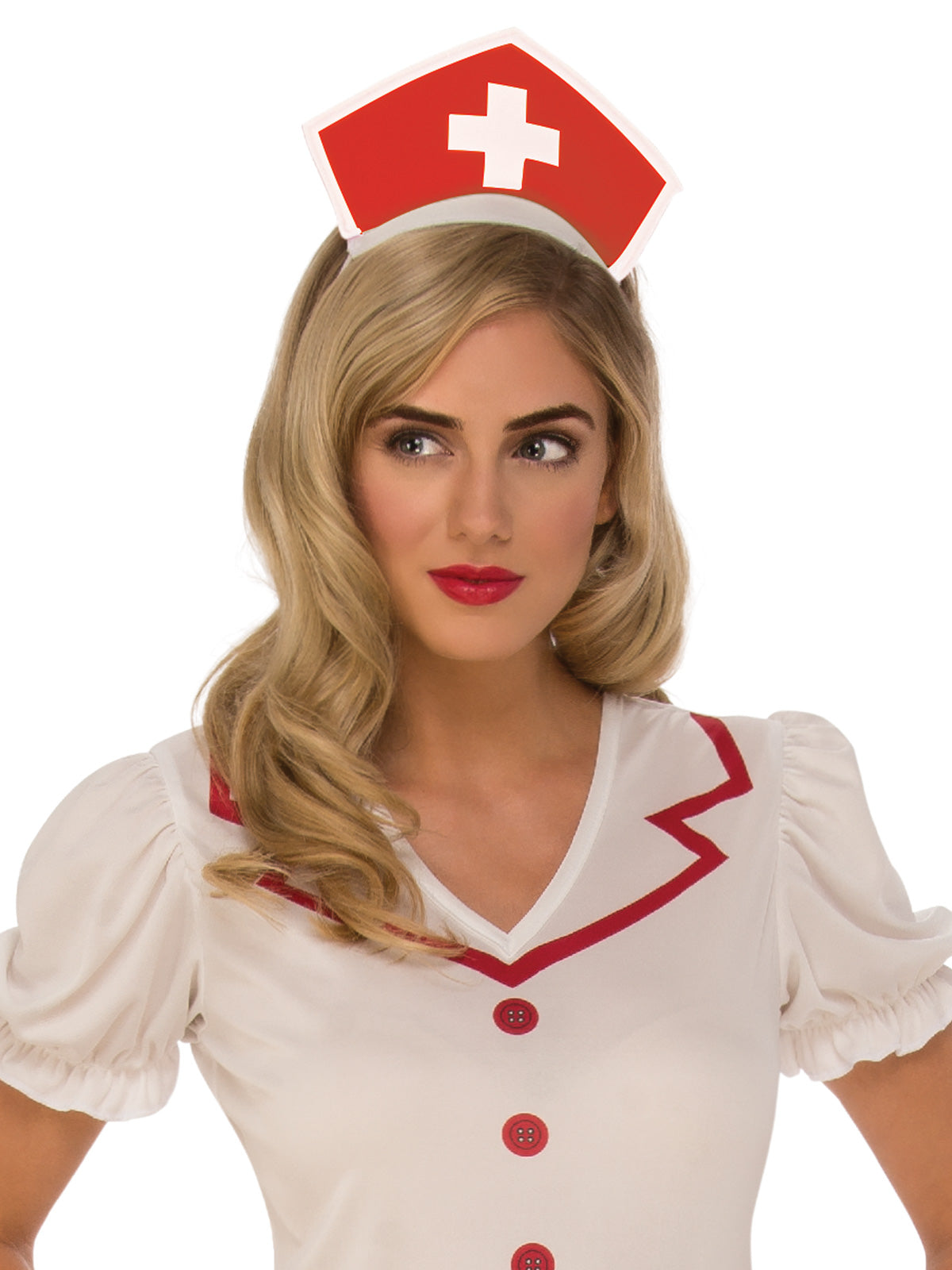 Rubie's Nurse Girls Costume with Dress, Apron and Headpiece , Red and white Colour