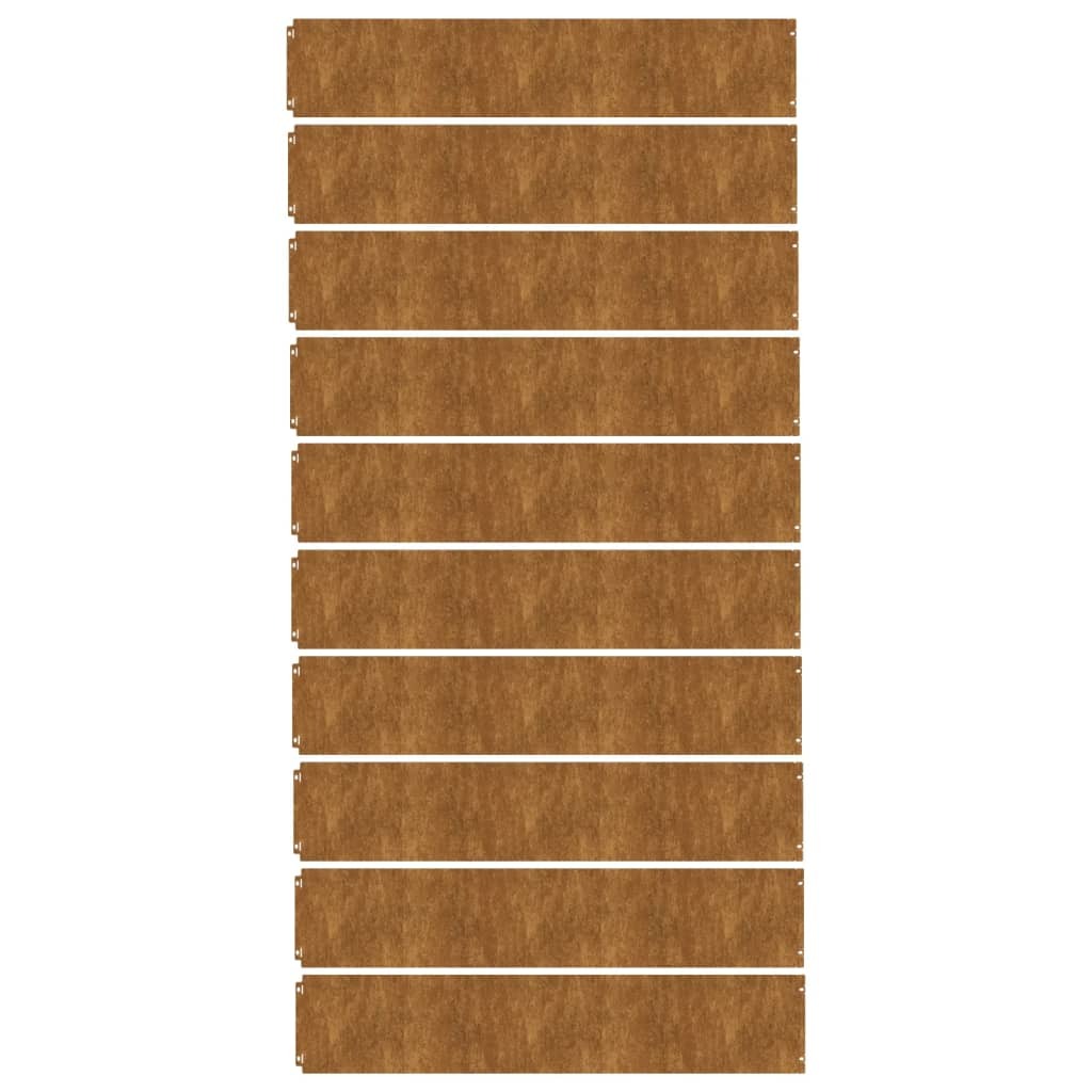 Lawn Edgings 10 pcs 20x103 cm Flexible Corten steel