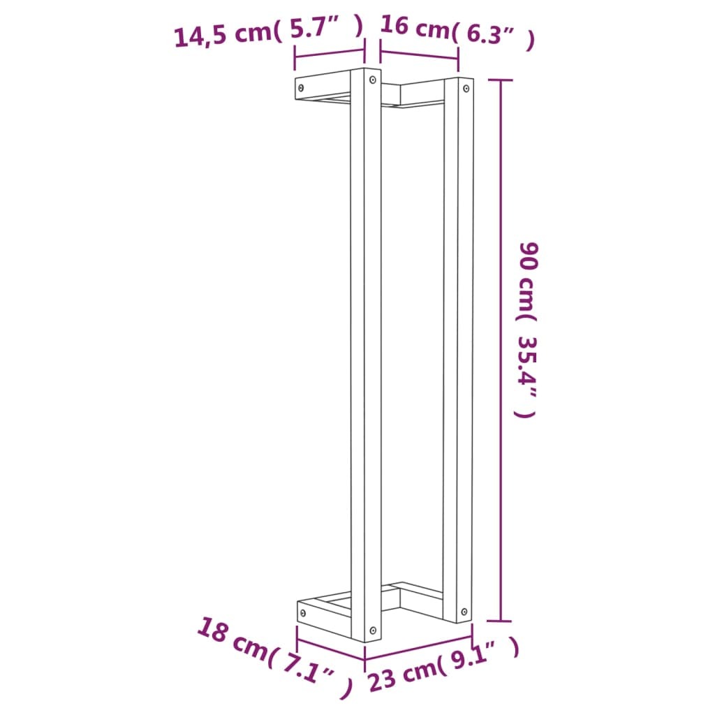 Towel Rack 23x18x90 cm Solid Wood Pine