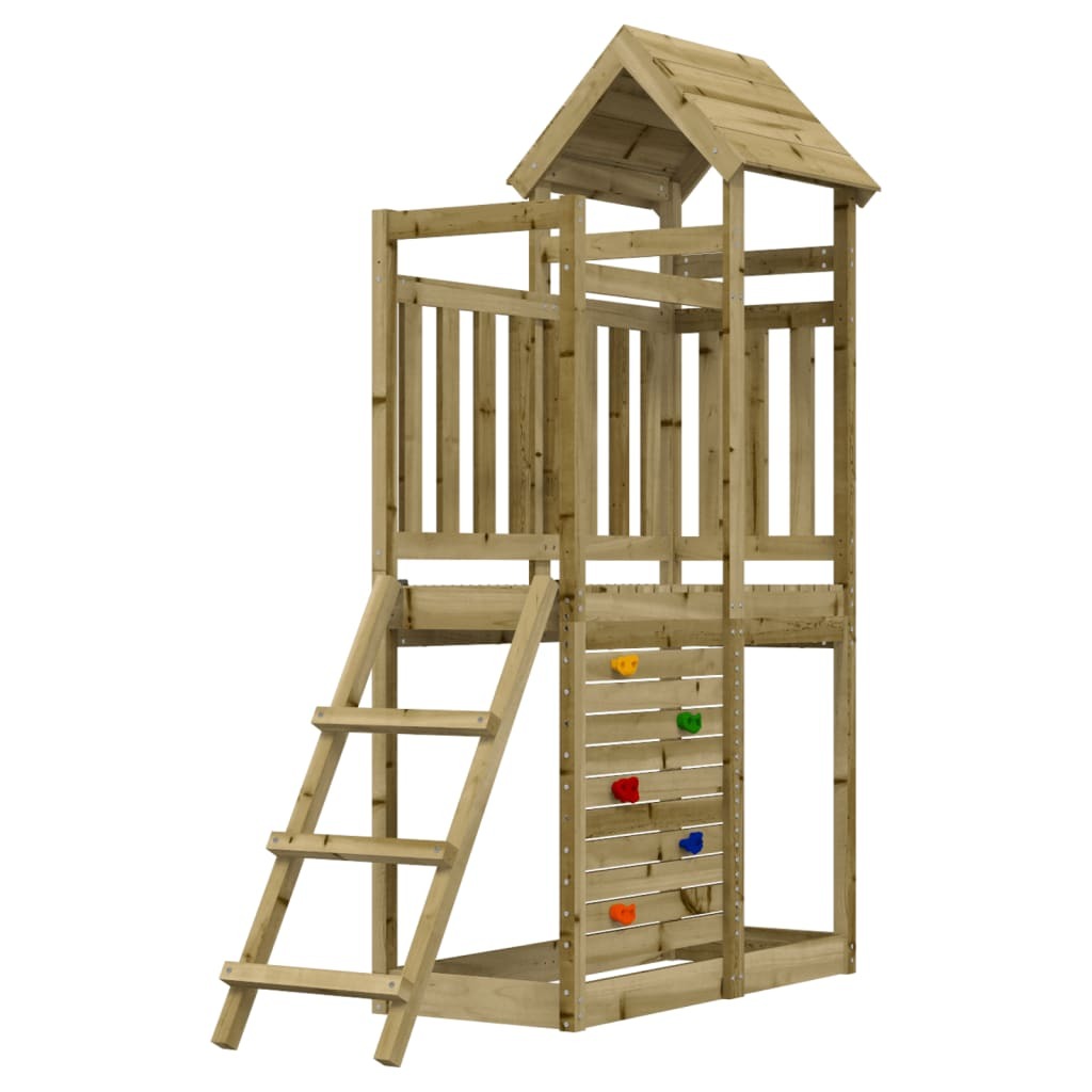 Outdoor Playset Impregnated Pine Wood Rockwall Ladder 52.5x110.5x214cm