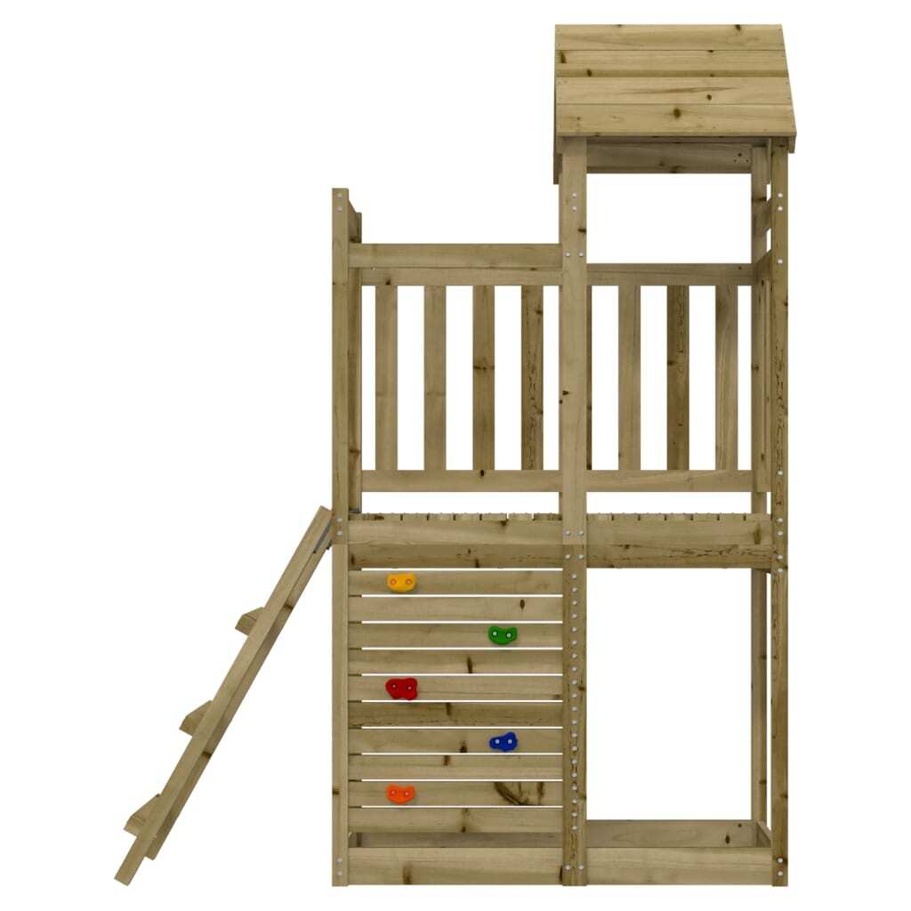 Outdoor Playset Impregnated Pine Wood Rockwall Ladder 52.5x110.5x214cm