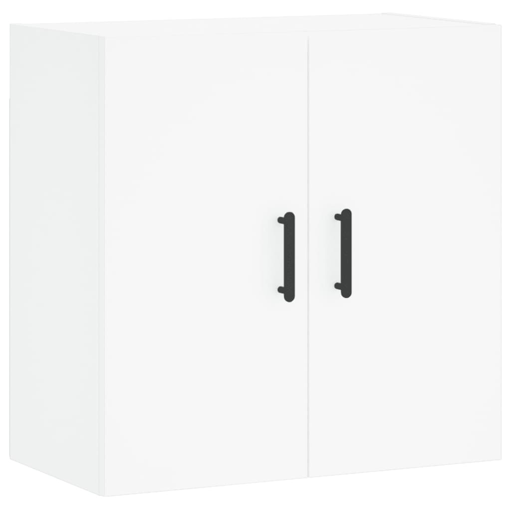 Wall Cabinet Floating Storage Unit Wall Mounted Engineered Wood White