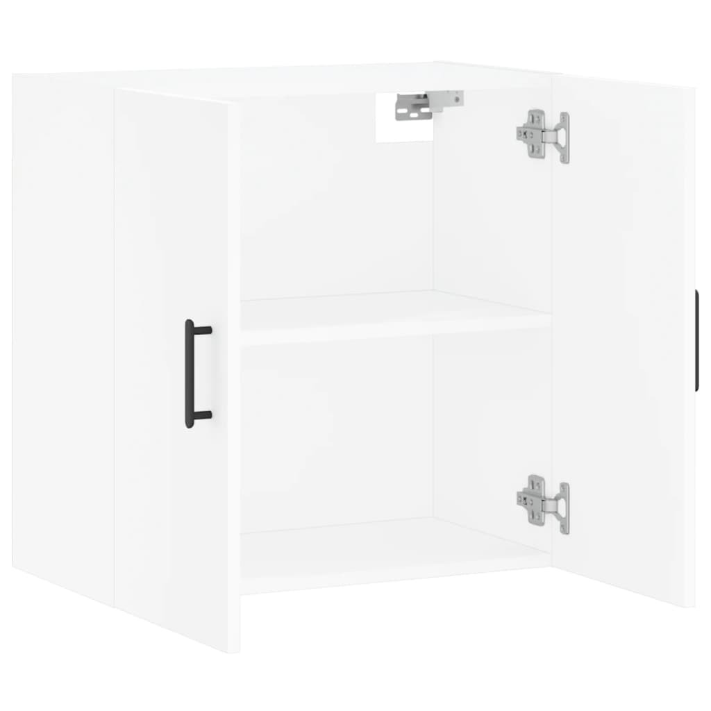 Wall Cabinet Floating Storage Unit Wall Mounted Engineered Wood White