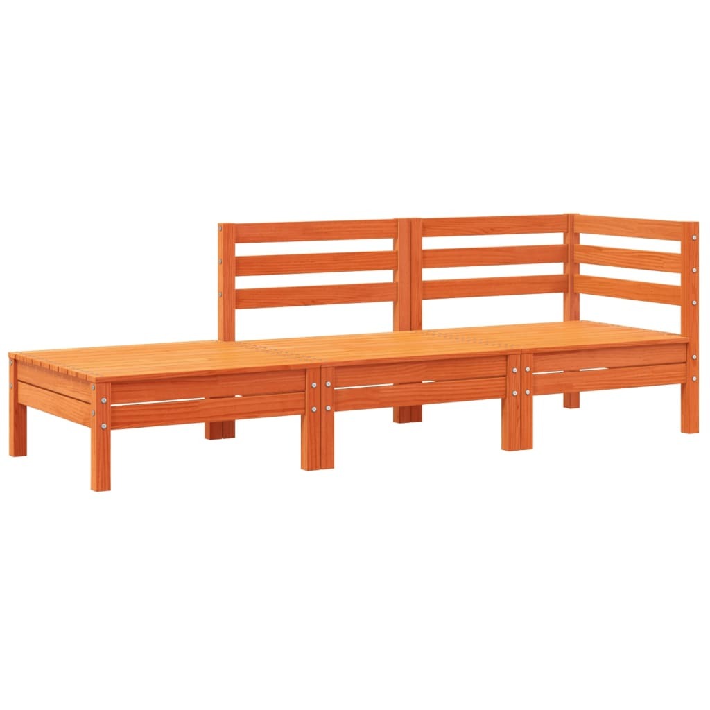 Garden Sofa with Cushions and Footstool 3-Seater