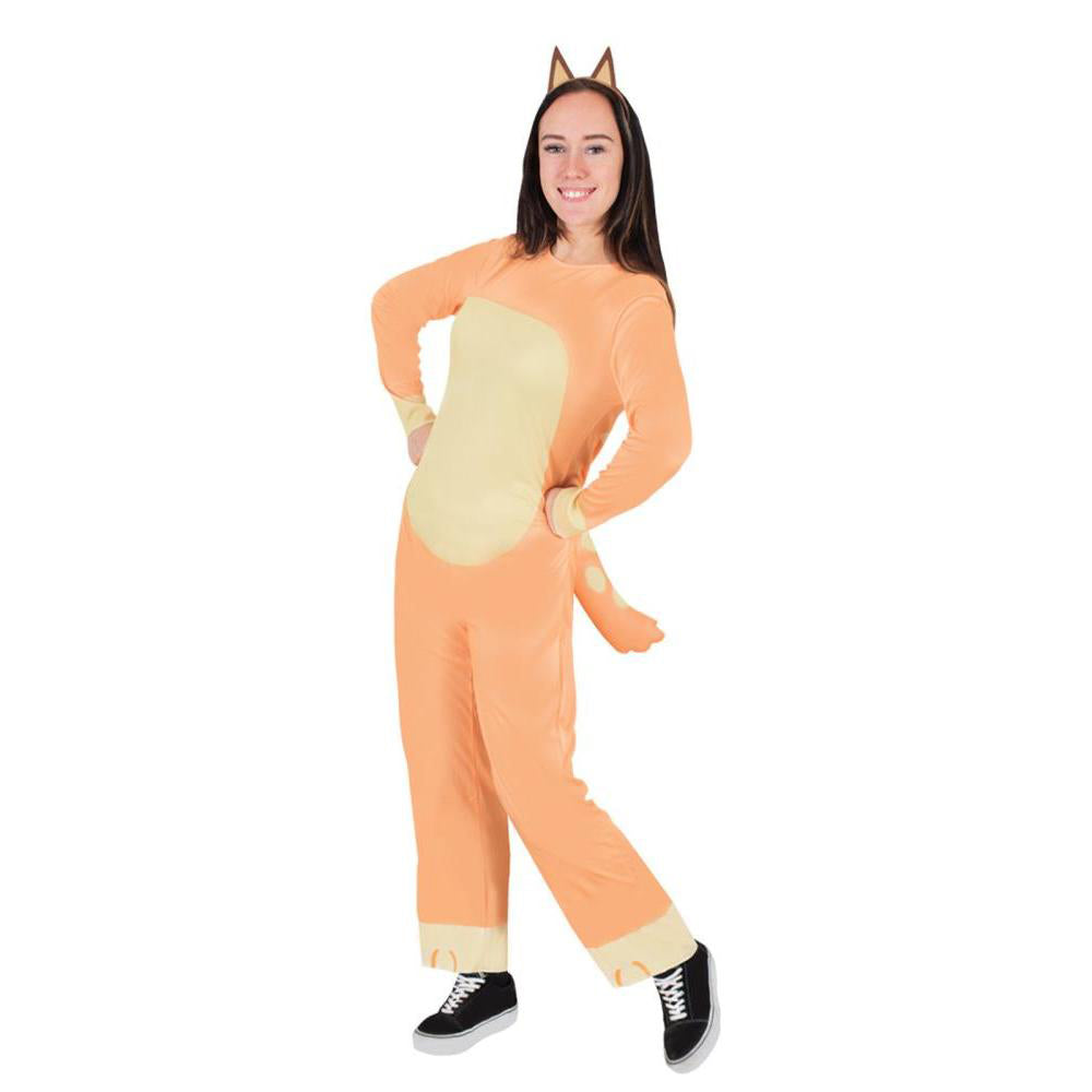 Chilli Mum Adult Costume Official Bluey Licensed Jumpsuit with Headband