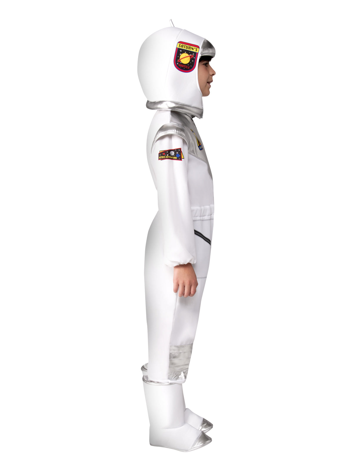 Astronaut Costume for Kids Space Suit with Helmet Patches Zip Front Jumpsuit