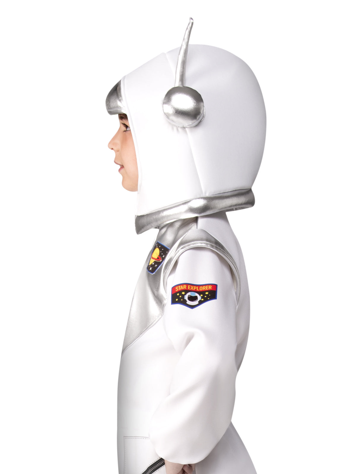 Astronaut Costume for Kids Space Suit with Helmet Patches Zip Front Jumpsuit