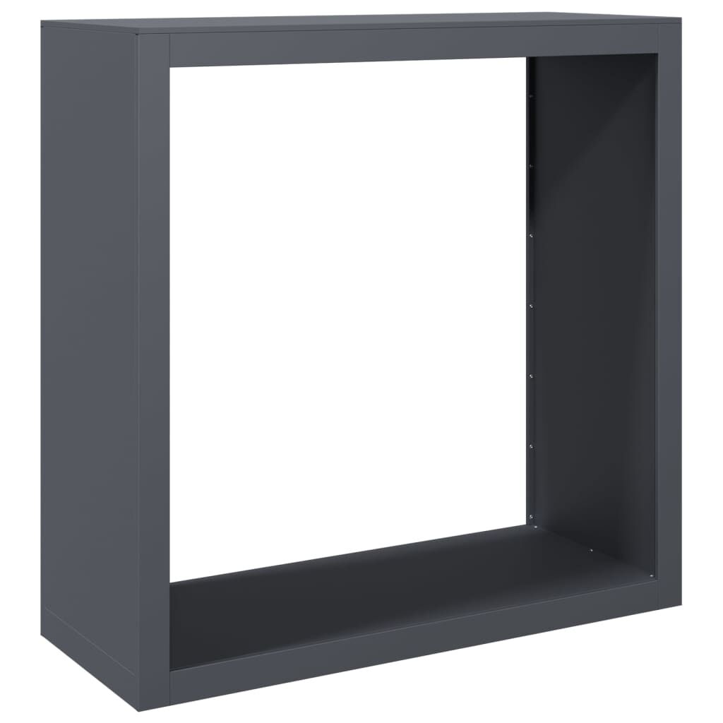 Firewood Rack Log Storage Holder Outdoor Steel Anthracite