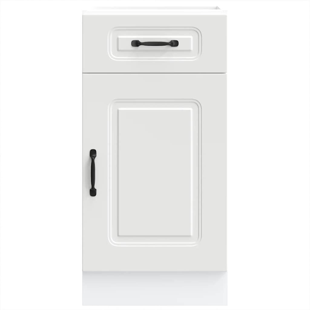 Kitchen Base Cabinet Kalmar Storage Cupboard Adjustable Feet Engineered White