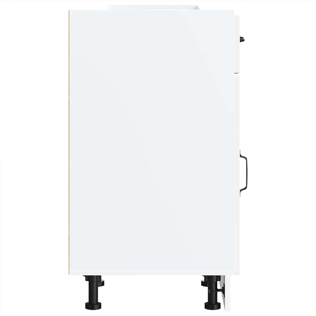 Kitchen Base Cabinet Kalmar Storage Cupboard Adjustable Feet Engineered White