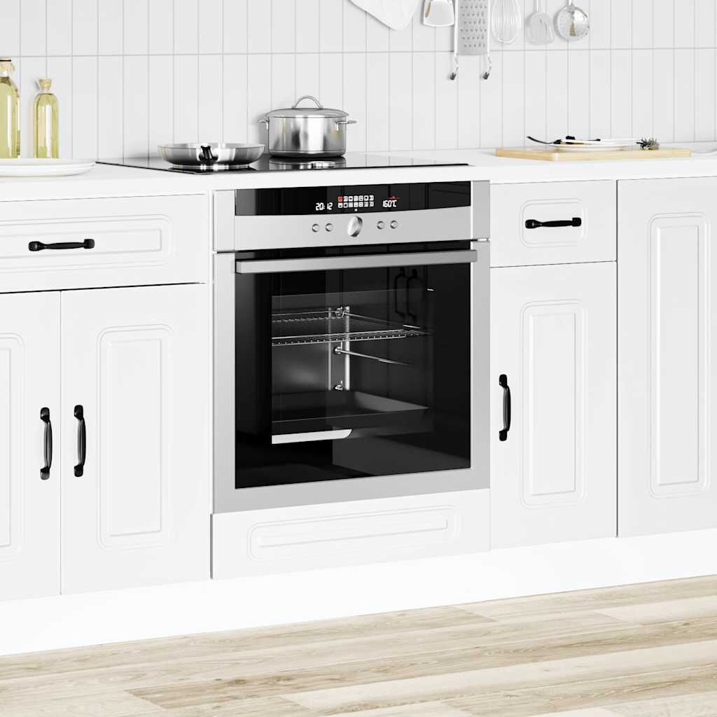 Oven Cabinet Kalmar Kitchen Storage Housing Unit Engineered Wood White