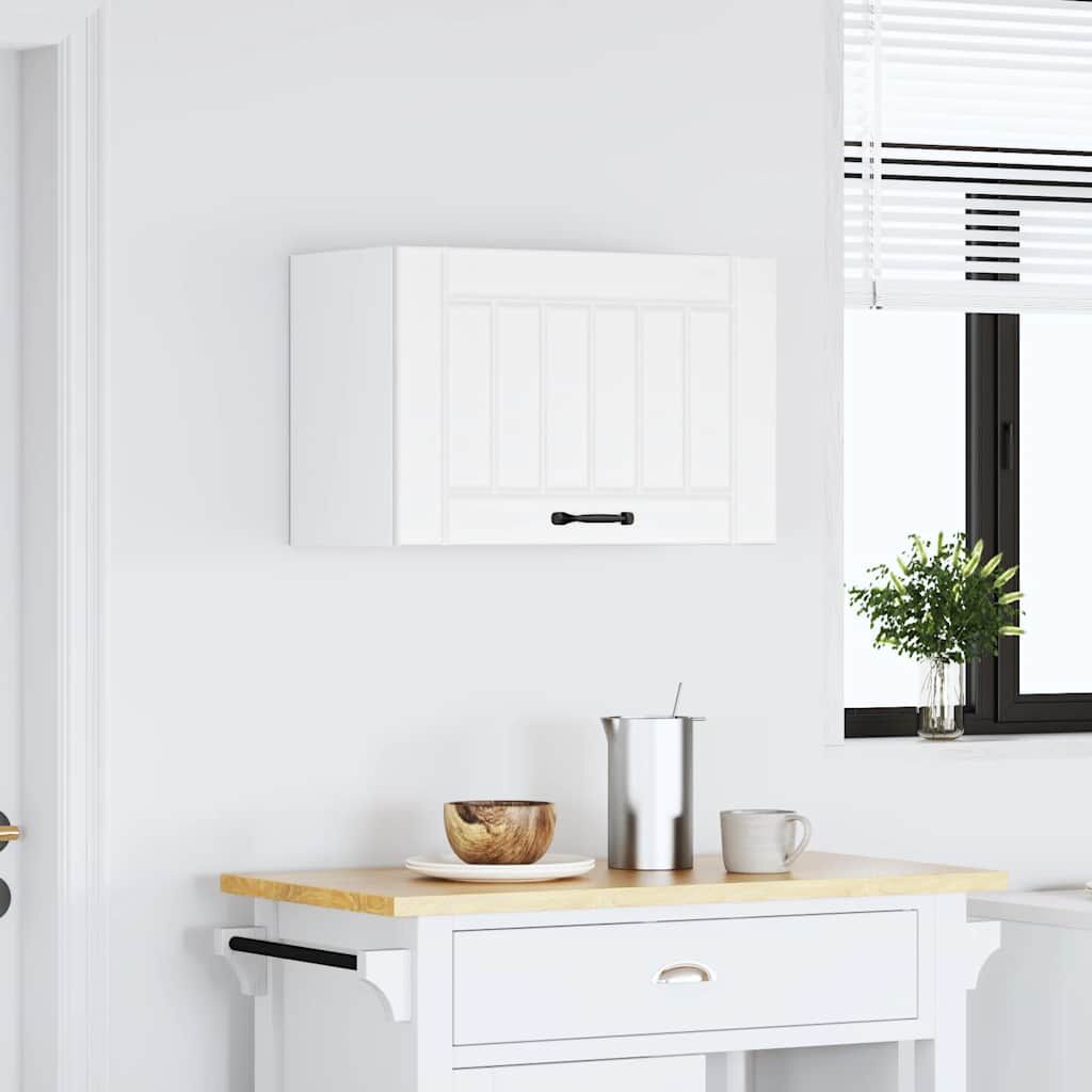 Kitchen Wall Cabinet Lucca Wall Mounted Storage Cupboard Engineered Wood White