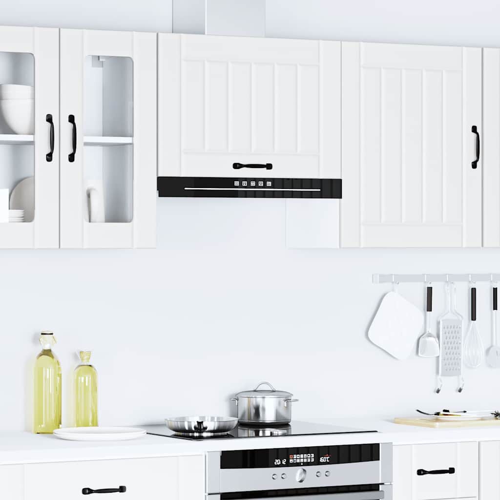 Kitchen Wall Cabinet Lucca Wall Mounted Storage Cupboard Engineered Wood White