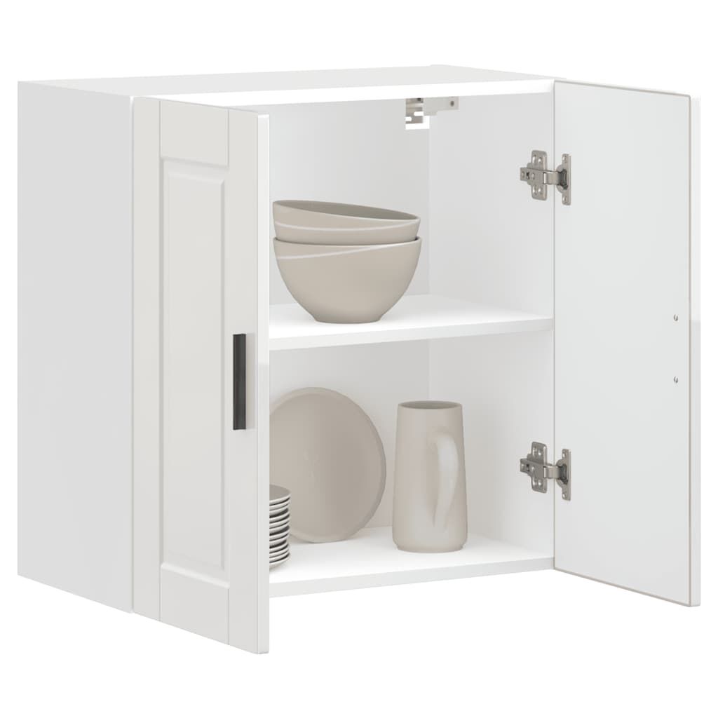 Kitchen Wall Cabinet Porto Storage Cupboard High Gloss Engineered White