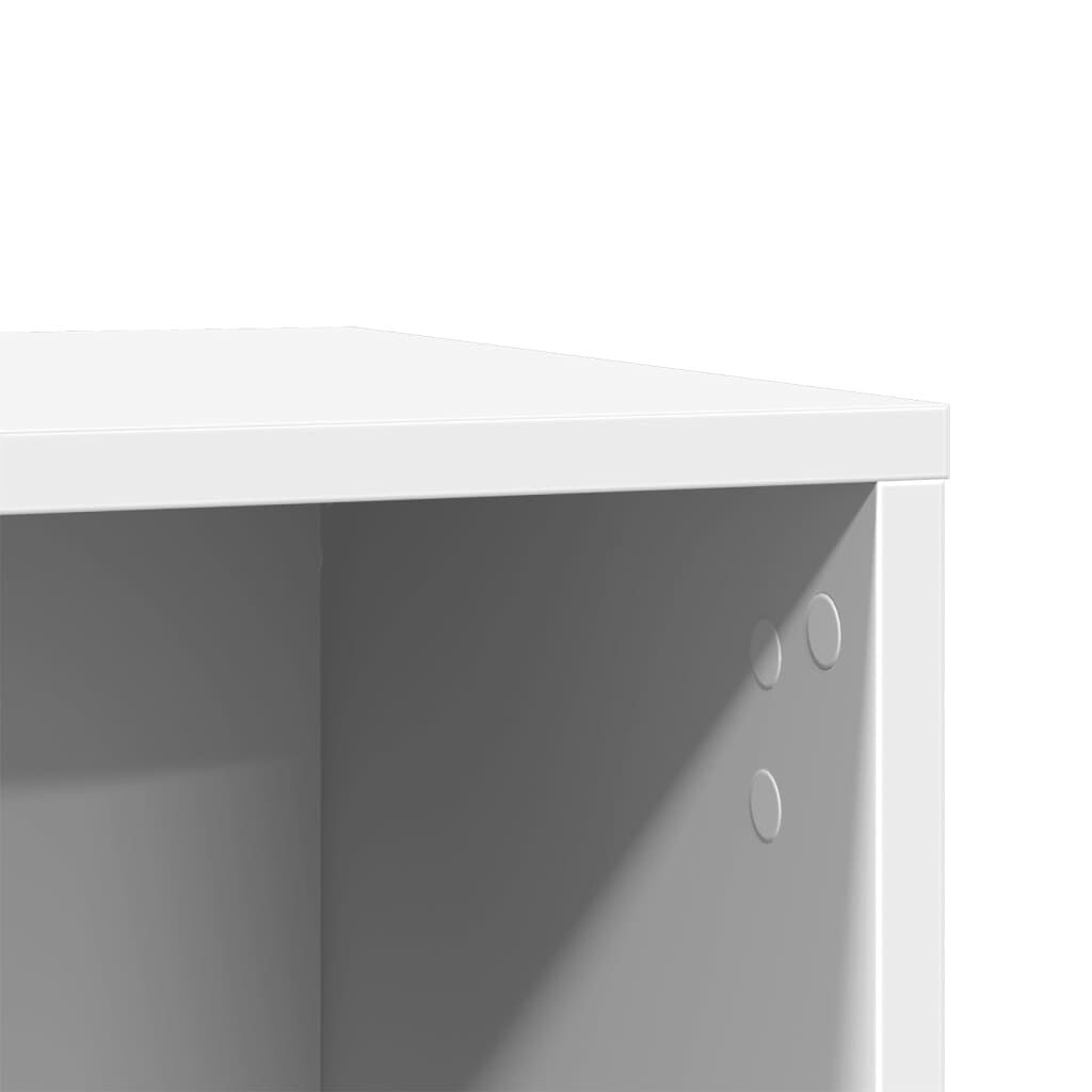 Cat Litter Box Enclosure Furniture Cabinet Side Table Engineered Wood White