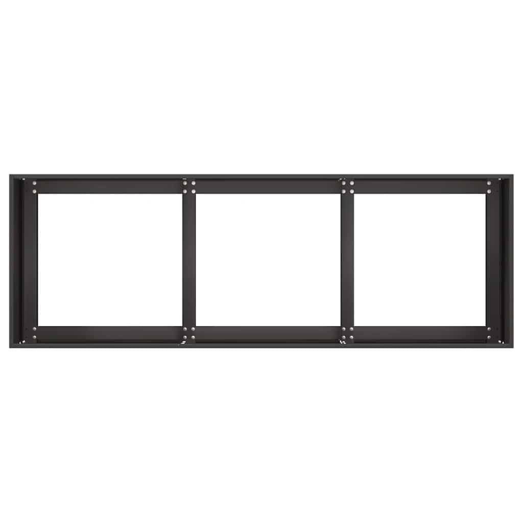 Planter Black 120x40x40 cm Cold-rolled Steel