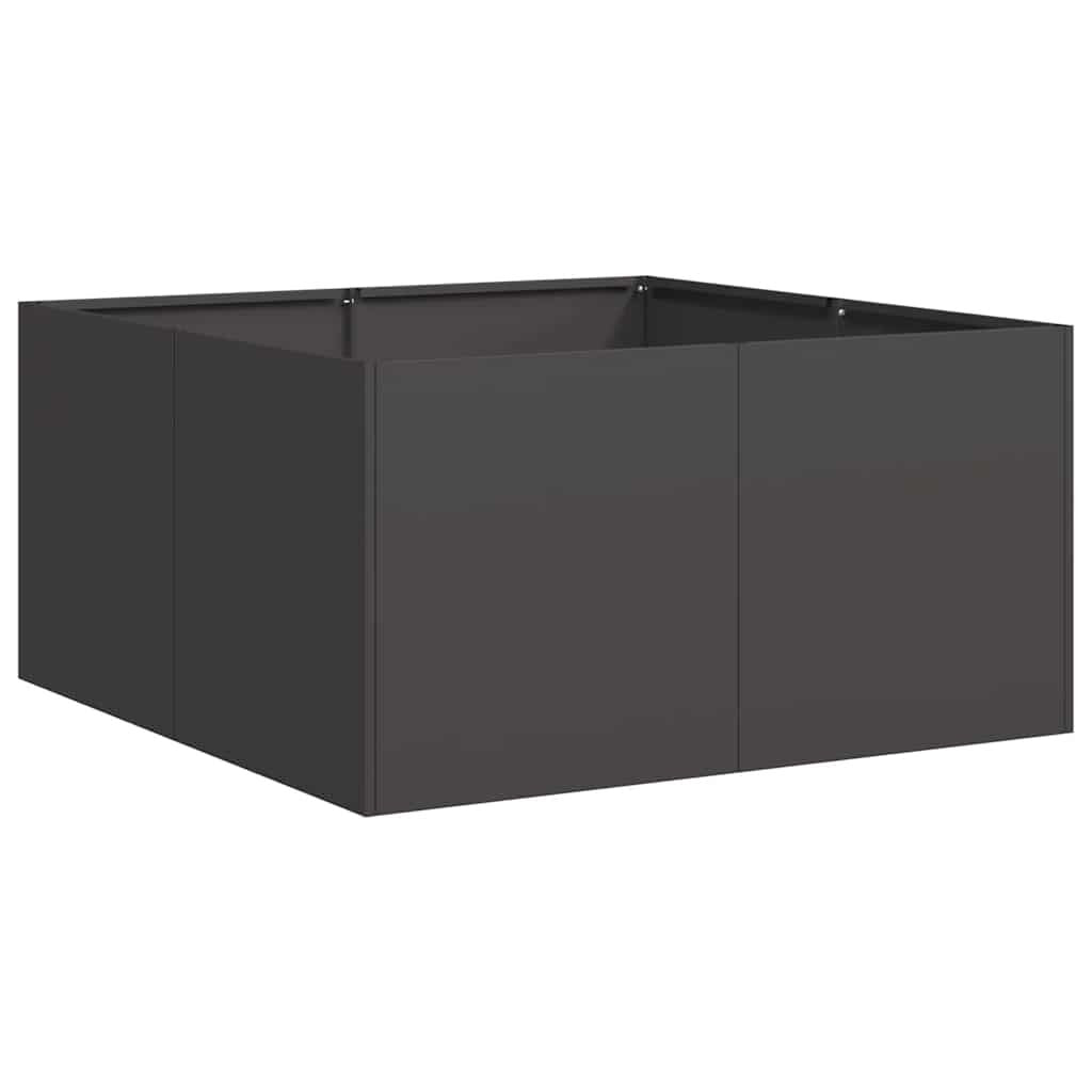 Planter Raised Bed Garden Flower Box Square Cold-Rolled Steel Black