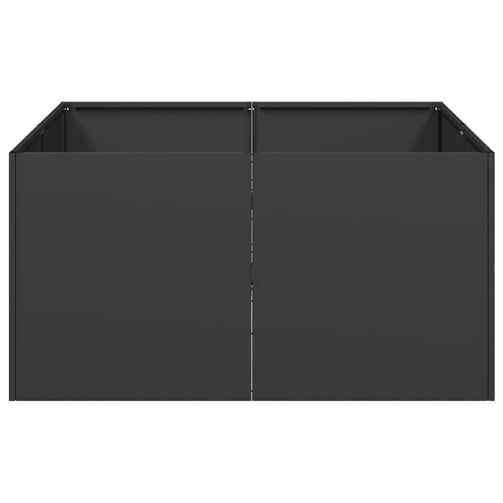 Planter Raised Bed Garden Flower Box Square Cold-Rolled Steel Black