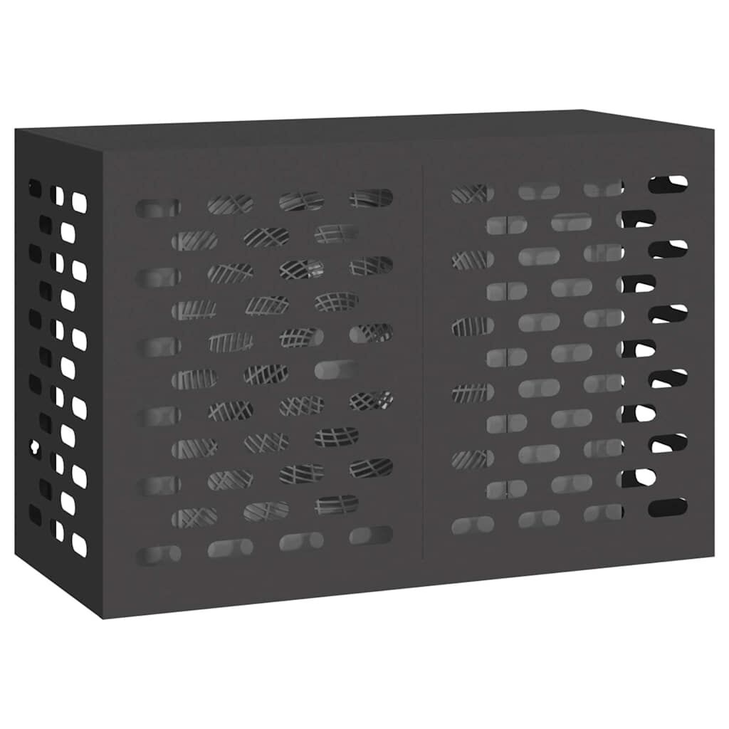 Air Conditioner Cover Outdoor Unit Protector Weatherproof Steel Black