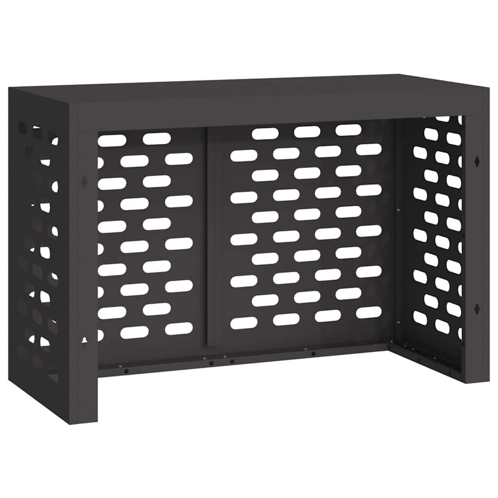 Air Conditioner Cover Outdoor Unit Protector Weatherproof Steel Black