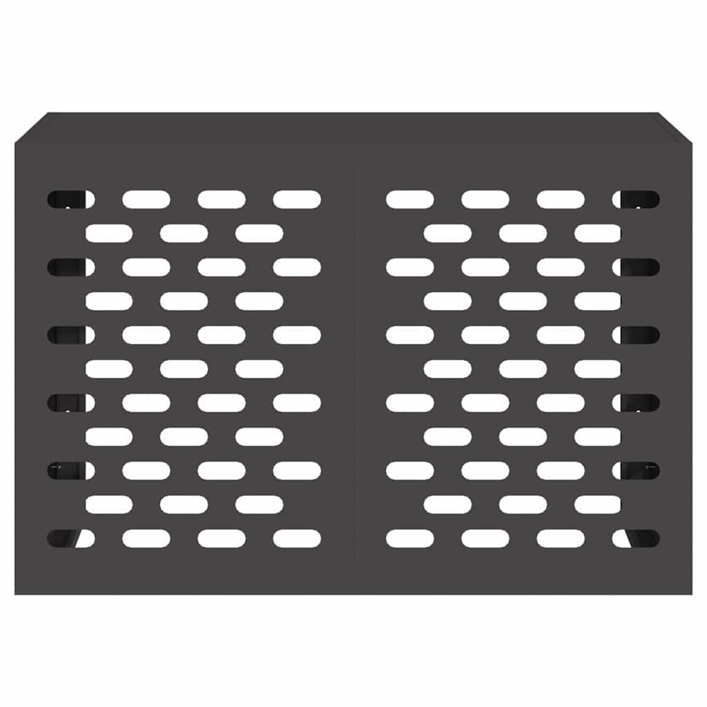 Air Conditioner Cover Outdoor Unit Protector Weatherproof Steel Black