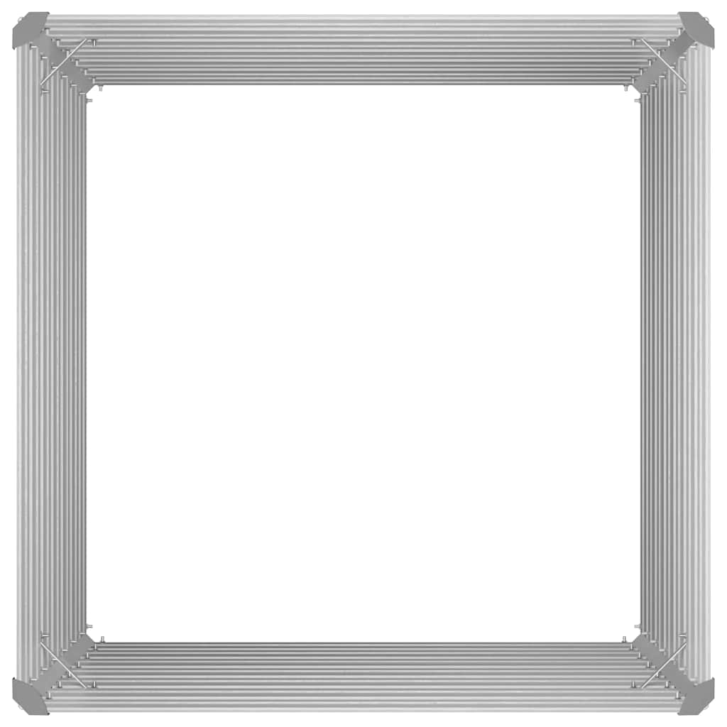 Raised Garden Bed 100x100x77 cm Galvanised Steel Grey