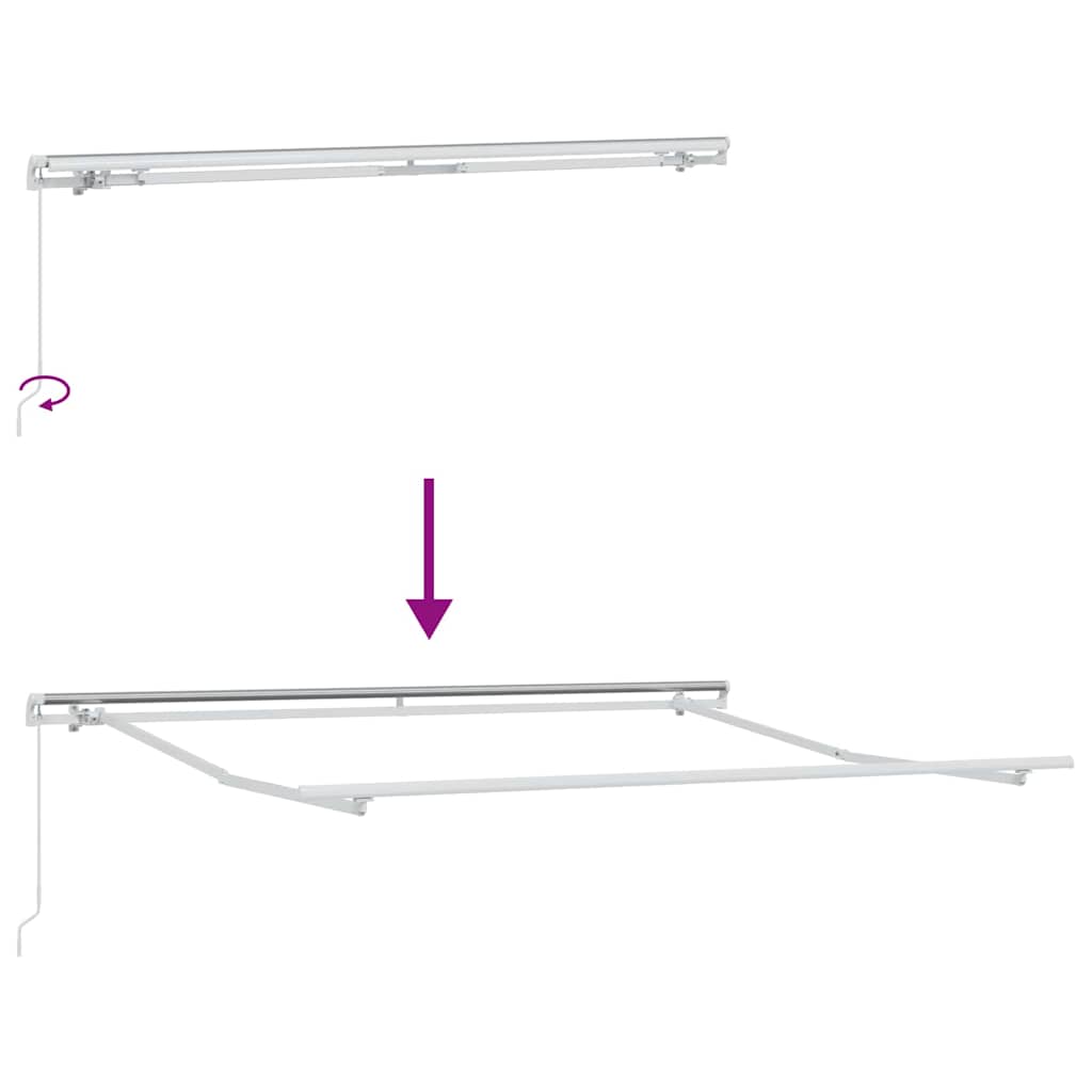 Awning Frame Manual White 300 x 250 cm Aluminium