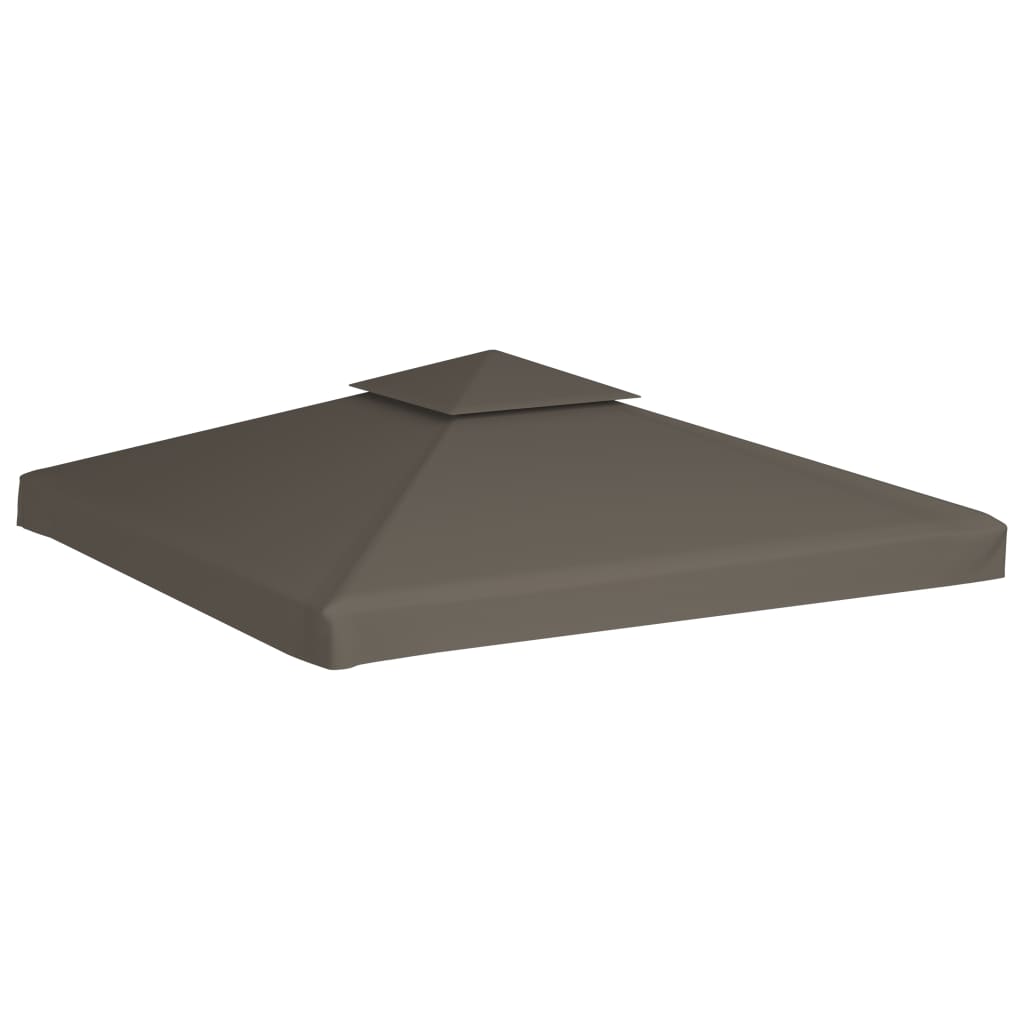 2-Tier Gazebo Top Cover 310 g/mÂ² 3x3 m Taupe