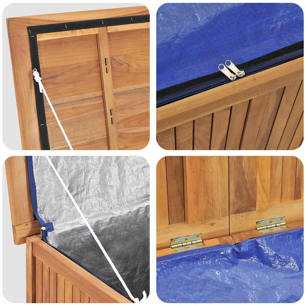Garden Storage Box 120x50x58 cm Solid Teak Wood