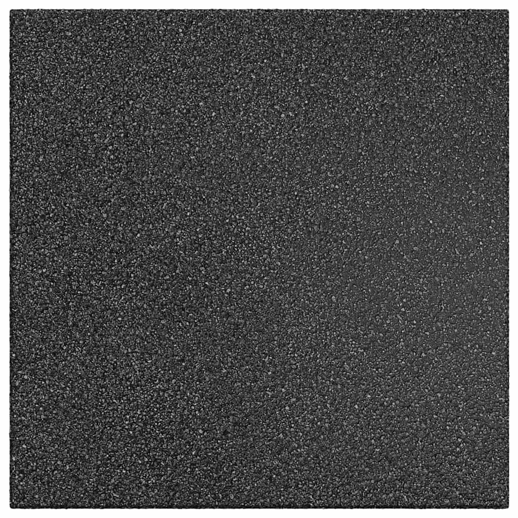 Fall Protection Tiles 6 pcs Rubber 50x50x3 cm Black
