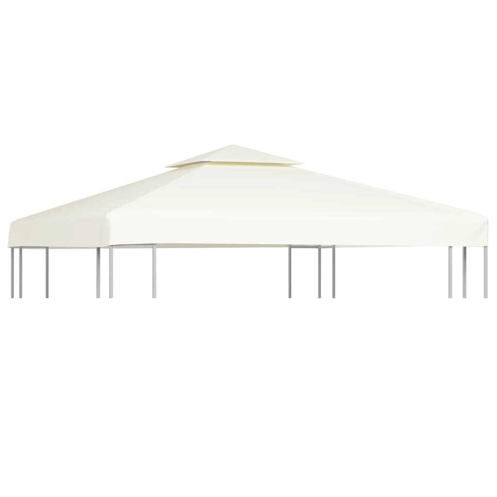 Waterproof Gazebo Cover Canopy 310 g / mÂ² Cream White 3 x 3 m