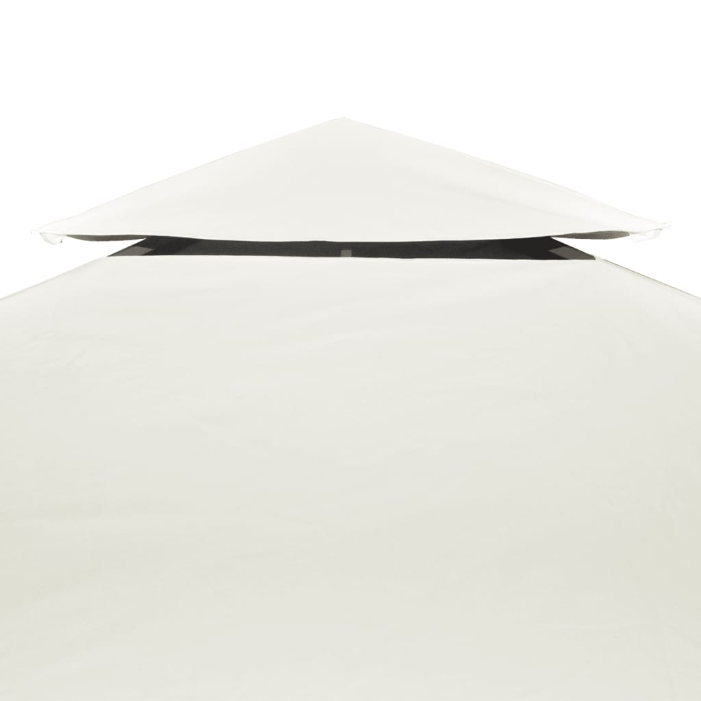 Waterproof Gazebo Cover Canopy 310 g / mÂ² Cream White 3 x 3 m