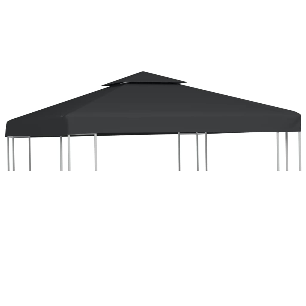 Water-proof Gazebo Cover Canopy 310 g / mÂ² Dark Grey 3 x 3 m