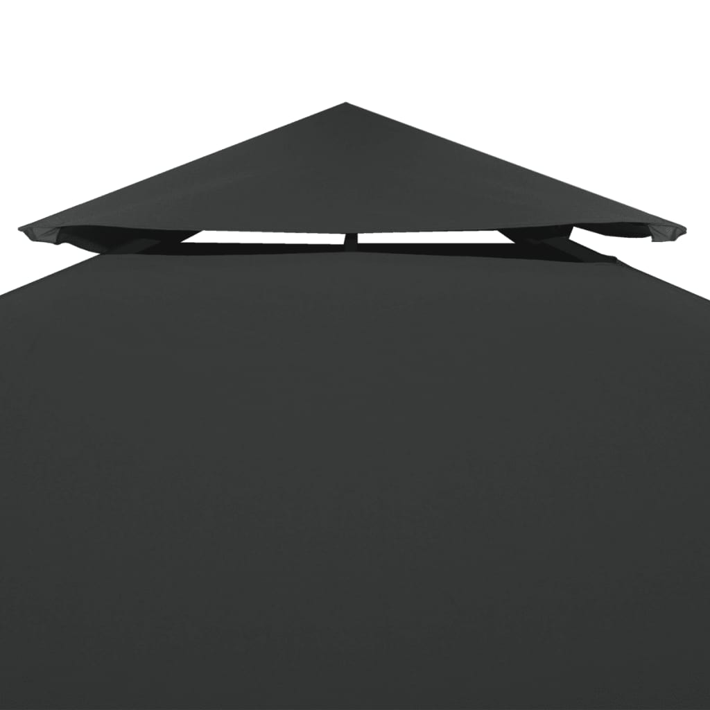 Water-proof Gazebo Cover Canopy 310 g / mÂ² Dark Grey 3 x 3 m