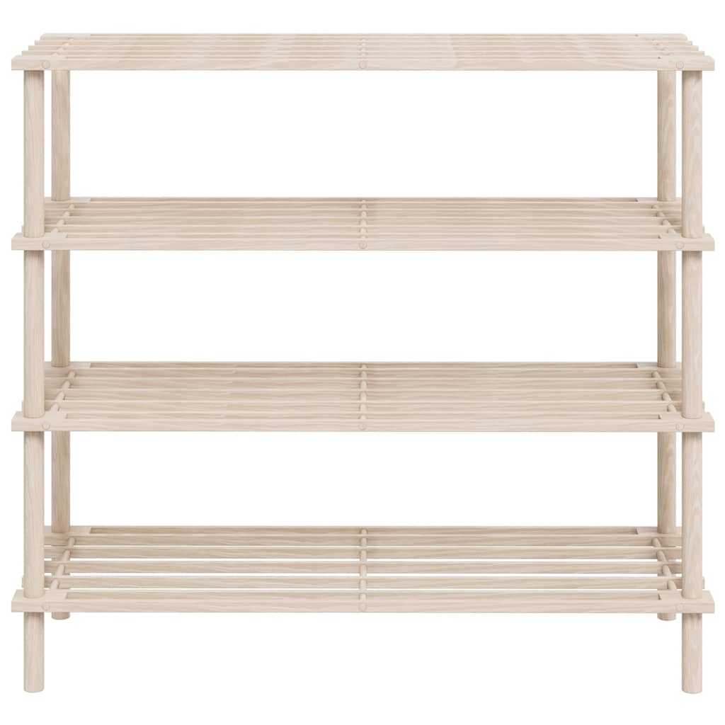4-Tier Shoe Racks 2 pcs Solid Fir Wood