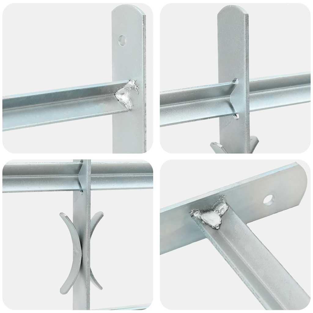 Adjustable Security Grille for Windows with 2 Crossbars 700-1050 mm