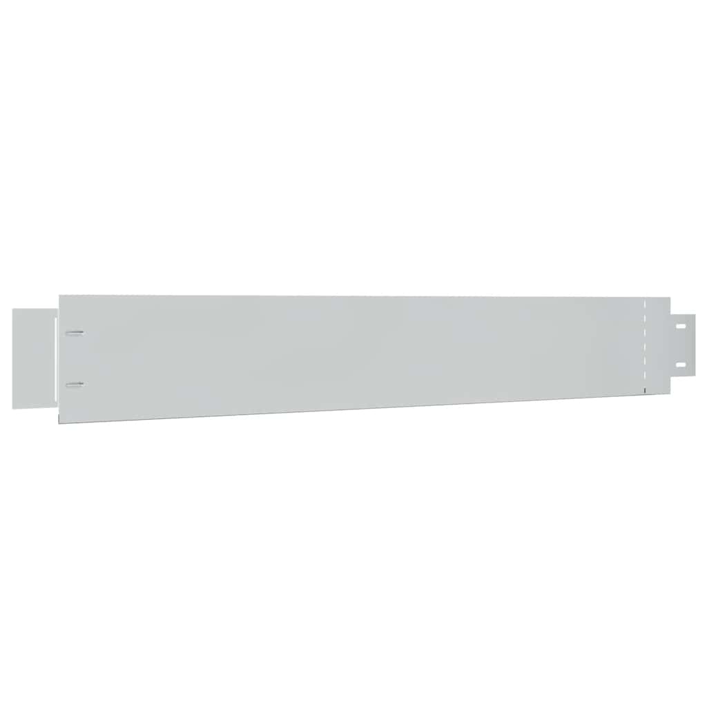 Set of 5 Flexible Lawn Fence Galvanised Steel 100 x 14 cm