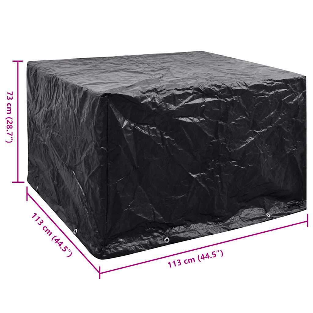 Garden Furniture Cover 8 Eyelets 113x113x73 cm