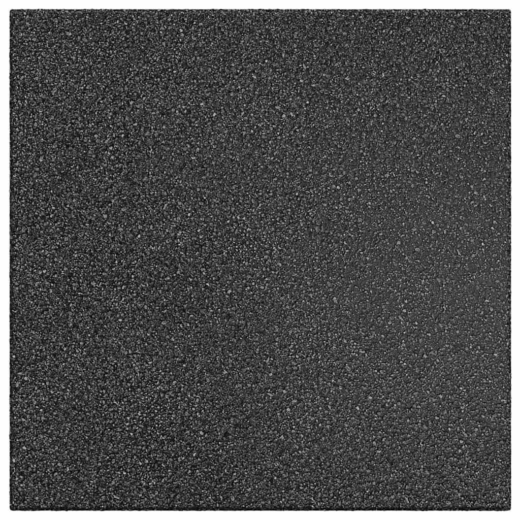 Fall Protection Tiles 12 pcs Rubber 50x50x3 cm Black