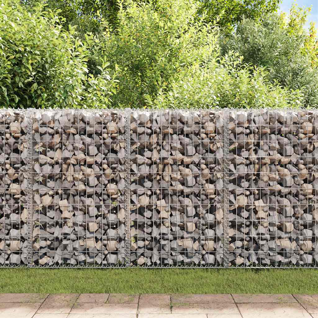Gabion Wall with Covers Galvanised Steel 300x50x100 cm